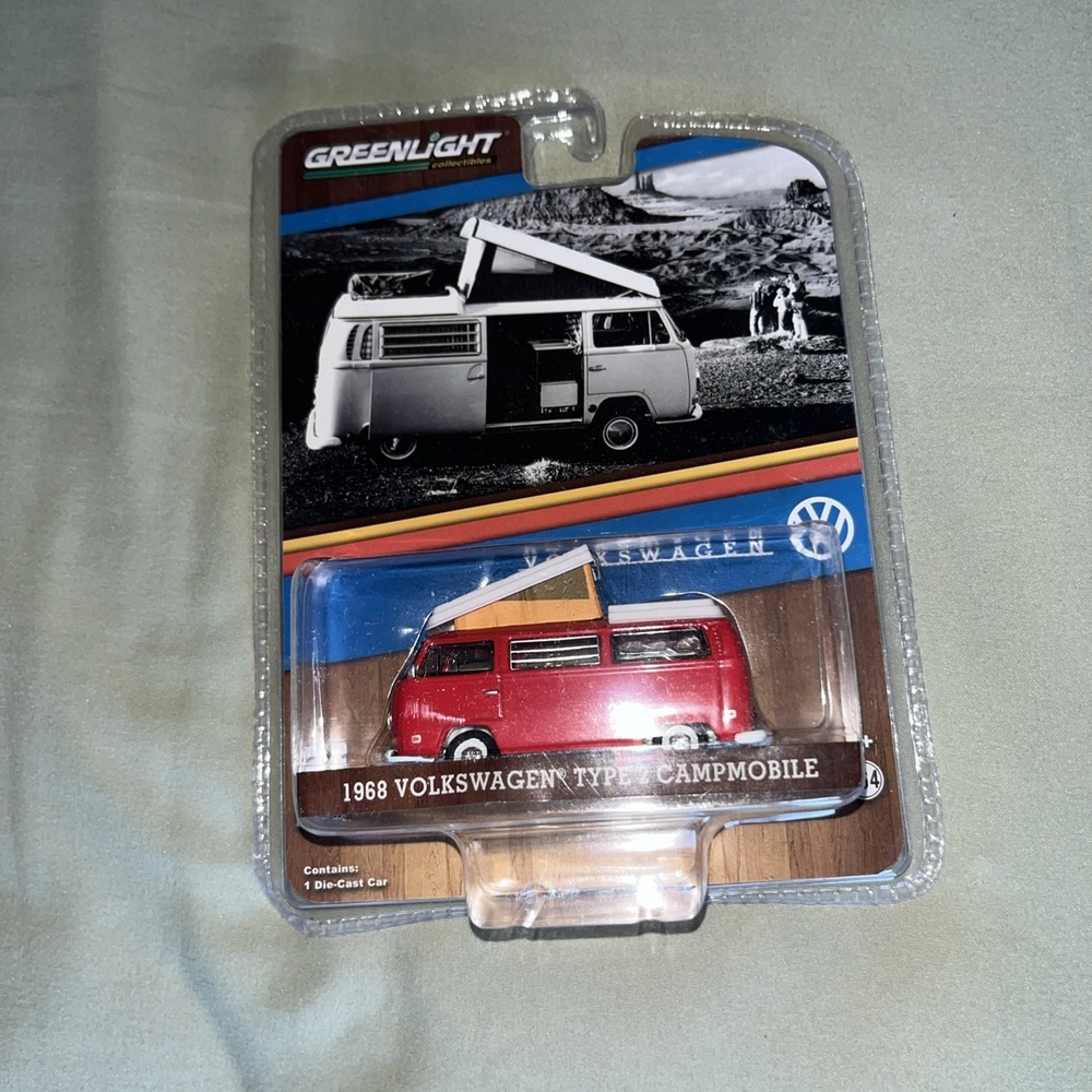 NEW Greenlight 1:64 1968 VW Type 2 Campmobile Factory Sealed Shelf Wear Box